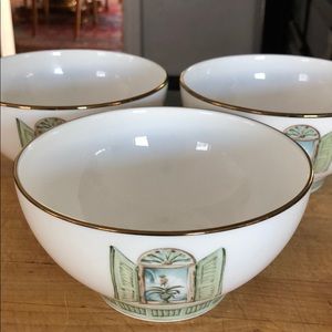 Lenox Colonial Shutter Bowls slightly used qty 4